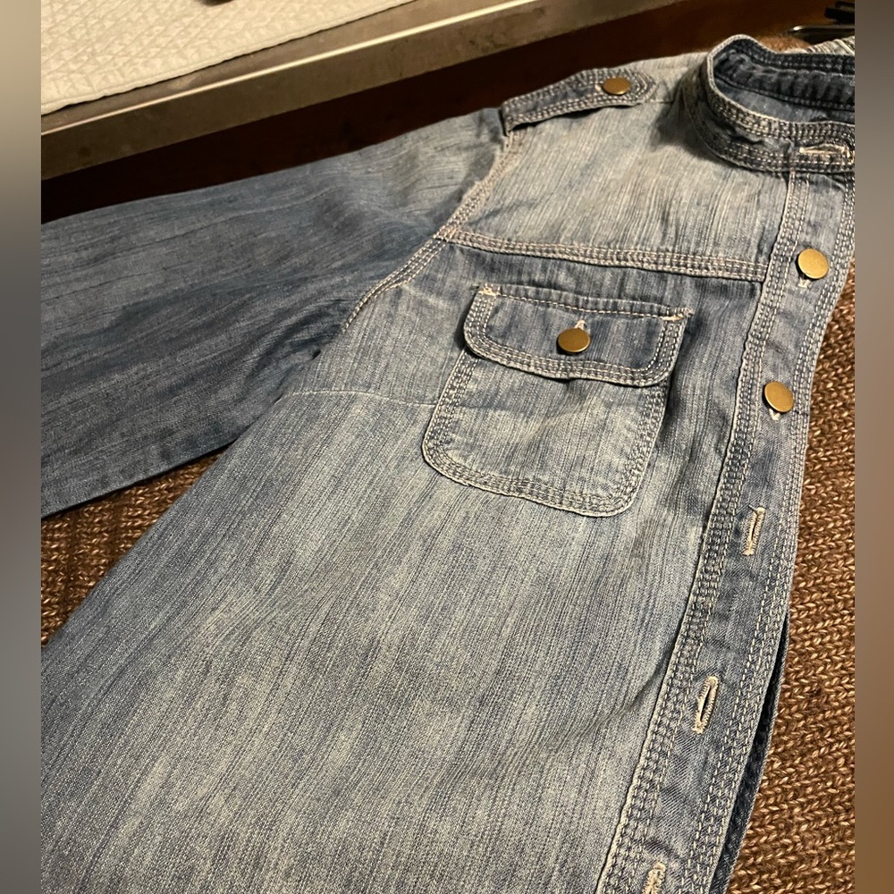 GAP NWOT Chic Vintage Denim Button-Up Tunic Popover